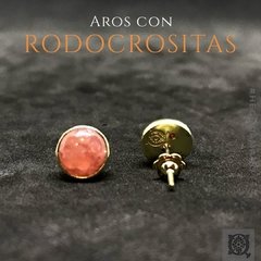 aros oro y piedra