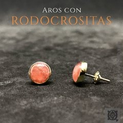 aros oro y rodocrosita