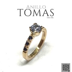 Anillo Oro con topacio