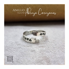 Anillo Abrazo Corazones - Quimbaya Orfebrería 