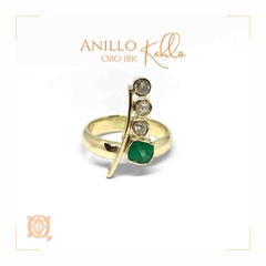 anillo oro y piedras