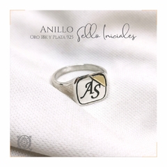 Anillo Sello Iniciales - Quimbaya Orfebrería 