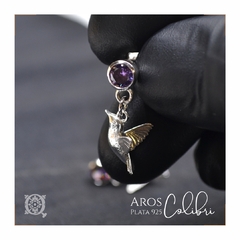 Aros Colibri con circón