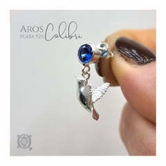 Imagen de Aros Colibri con circón