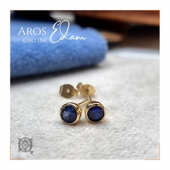 Aros Edam Mini de Oro 18k - Quimbaya Orfebrería 