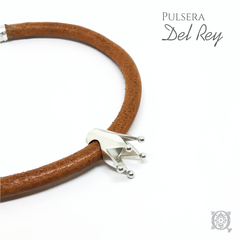 pulsera cuero y plata