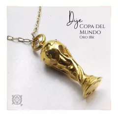 Dije Copa del Mundo en Oro
