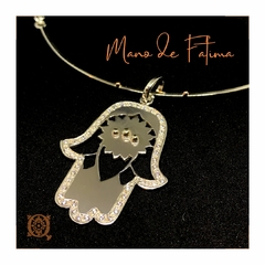 Mano de Fátima oro y plata