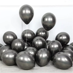 GLOBOS CROMADOS COLOR NEGRO x5 - comprar online