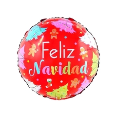 GLOBO FELIZ NAVIDAD ROJO