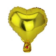 GLOBO CORAZÓN DORADO 23cm