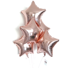 PACK x5 ESTRELLAS ROSE GOLD 45cm en internet