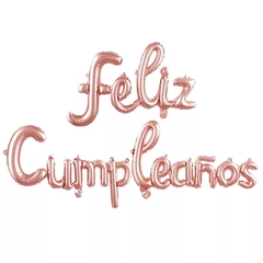 FELIZ CUMPLEAÑOS CURSIVA ROSÉ - comprar online