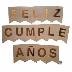 CARTEL BANDERINES FELIZ CUMPLEAÑOS CRAFT