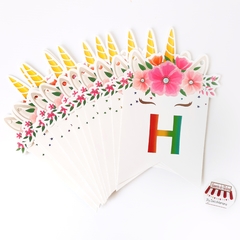 BANDERINES UNICORNIO HAPPY BIRTHDAY - comprar online