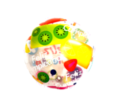 GLOBOS CRISTAL VERANO FRUTAL 23cm x2 - comprar online