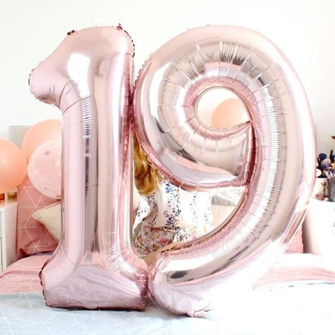 GLOBO NÚMERO 100cm ROSÉ