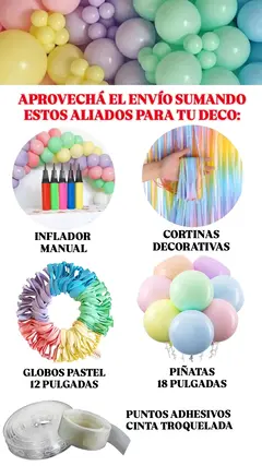 GLOBOS PASTEL 5 PULGADAS x10 - tienda online