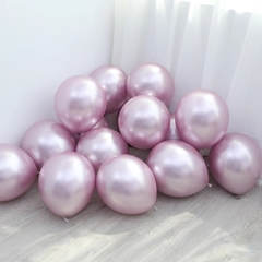 GLOBOS CROMADOS COLOR LILA FRANCES x5 - comprar online