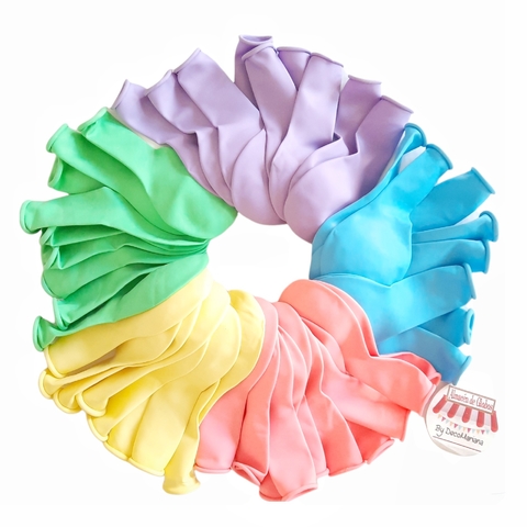 GLOBOS PASTEL 9 PULGADAS x10