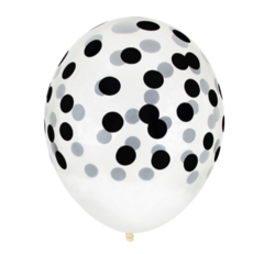 GLOBOS CRISTAL CON LUNARES NEGROS - comprar online