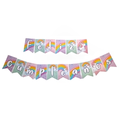 BANDERINES UNICORNIO FELIZ CUMPLEAÑOS - comprar online