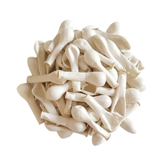 GLOBOS 5 PULGADAS COLOR BLANCO x10