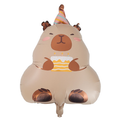 GLOBO CAPIBARA CUMPLEAÑERO METALIZADO 50cm - comprar online