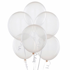 GLOBOS CRISTAL TRANSPARENTES 12" x10