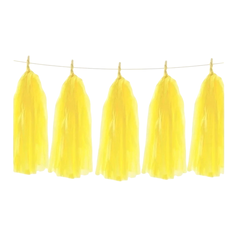 GUIRNALDA FLECOS DE PAPEL COLOR AMARILLO