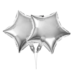 PACK x5 ESTRELLAS PLATEADAS 45cm