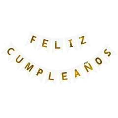 CARTEL FELIZ CUMPLEAÑOS BLANCO en internet