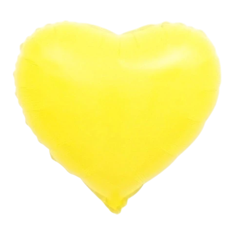 GLOBO CORAZÓN AMARILLO PASTEL 45cm