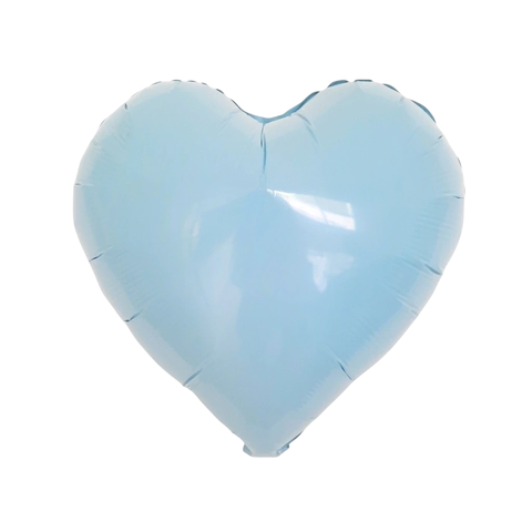 GLOBO CORAZÓN CELESTE LISO 45cm