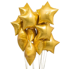 PACK x5 ESTRELLAS DORADAS 45cm