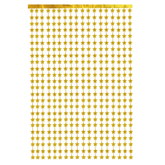CORTINA DECORATIVA ESTRELLAS DORADA - comprar online