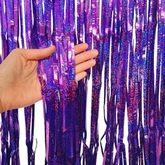 CORTINA DECORATIVA GLITTER VIOLETA