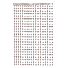 CORTINA DECORATIVA ESTRELLAS PLATEADA - comprar online