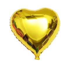 PACK x5 GLOBOS CORAZÓN DORADOS 45cm - comprar online