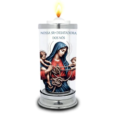 Protetor de Velas 7 dias Nossa Senhora Desatadora de Nós