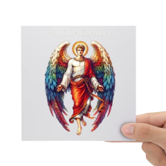 Adesivo Anjo da Guarda DTF UV Envernizado Prova D'água