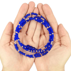 Guia de Proteção Orixá Oxum Azul/Dourado