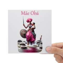 Adesivo Mãe Obá DTF UV Envernizado Prova D'água Sticker