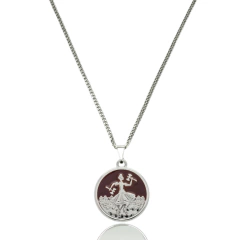 Colar Orixá Xangô Imagem Resinada Umbanda - Prateado