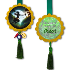 Escapulário de Porta Amuleto Enfeite Proteção Orixá Oxóssi