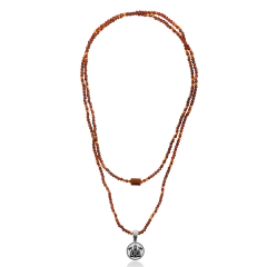 Guia de Proteção Xangô Marrom Mini Cristais