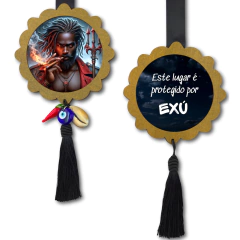 Escapulário de Porta Amuleto Enfeite de Proteção Exú Laroyê