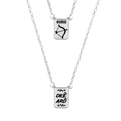 Escapulário de Aço Orixá Oxóssi