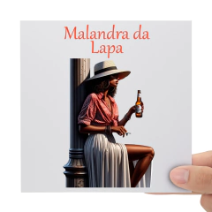 Adesivo Malandra da Lapa DTF UV Envernizado Prova D'água