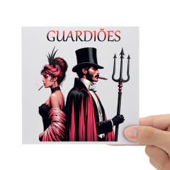 Adesivo Exú e Pomba Gira DTF UV Envernizado Prova D'água